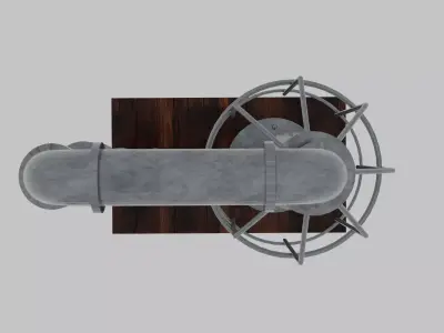 Industrial Pipe Fitting Lamp with Edison Style Bulb 3D model