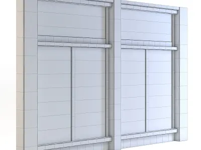 Factory Front Wall 3D model