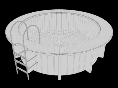 Swimming pool Low-poly 3D model