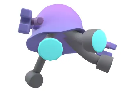 Jellyfish Robot Character v1 001 Low-poly 3D model