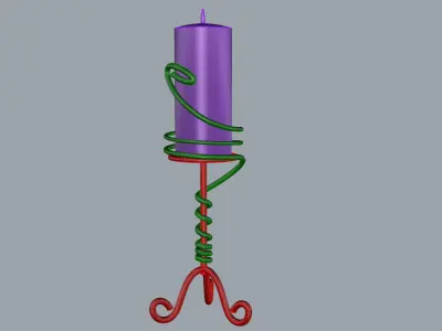 Candle Holder 3D model 10