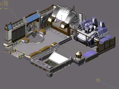 Spaceship - Gennaku - indoor 3D model