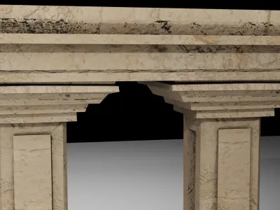 Pillars of ancient greece Low-poly 3D model