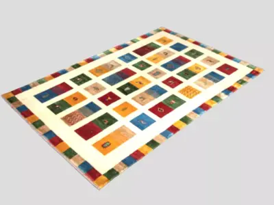 Persian Qashqai Rug 3D model