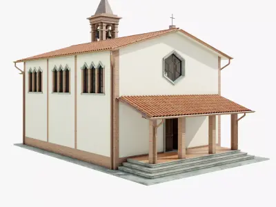 Italian Country Church 3D model