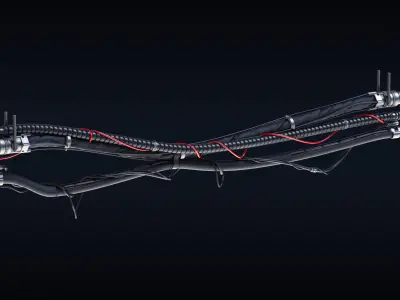 Cables and Wires set 3D model