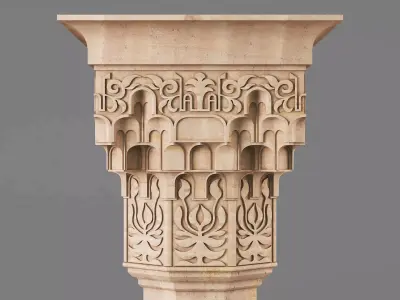 Muqarnas Architectural Column 006 3D model