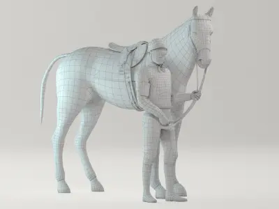  Racehorse and Jockey HQ 005 Standard License 