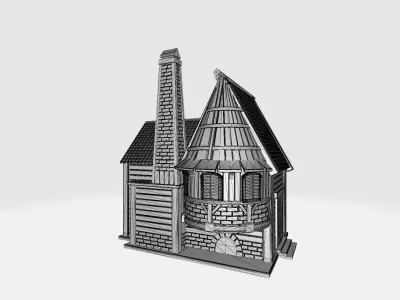 Vikings house with a stove 3D print model