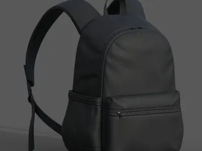 Backpack bag baggage Color 3d low poly  Low-poly 3D model