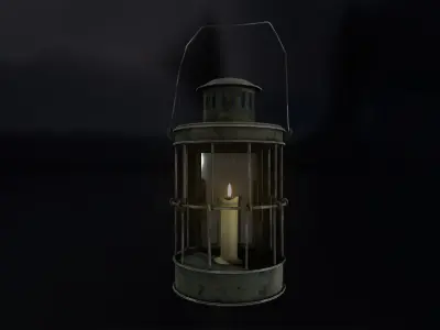 Medieval Lantern 03 Low-poly 3D model