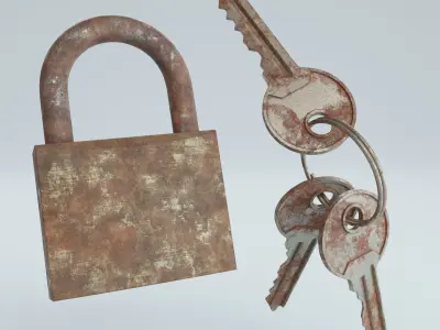 Padlock and Key 3D Model Pack