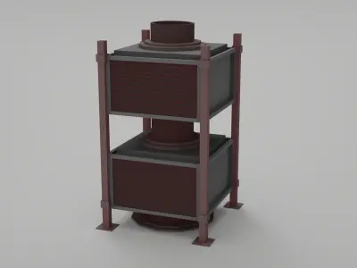 Rooftop pack - 17 Pieces Low-poly 3D model