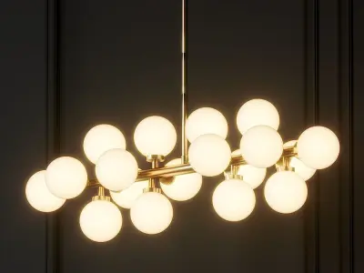 CWI Lighting Arya 16-Light Satin Gold Chandelier 3D model