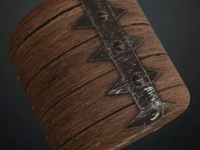 Spiked Iron-Clad Wood Planks PBR Texture