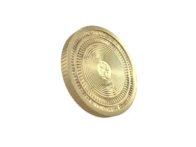 Binance Coin v4 002 Low-poly 3D model