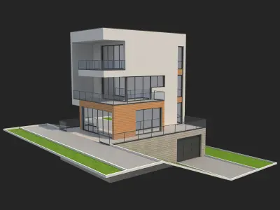 Modern House 22 3D model purchase