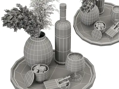 Decorative set 06 3D model 9