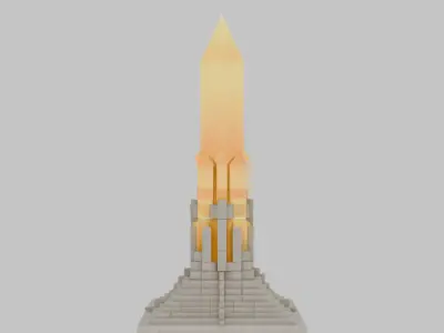 Floating Island Low-poly 3D model