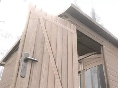 Wooden Market Stall -Version 1- Low-poly 3D model