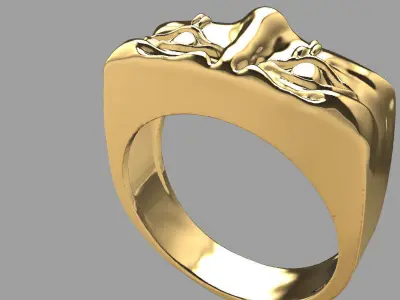 Golden Tear Ring 3D print model