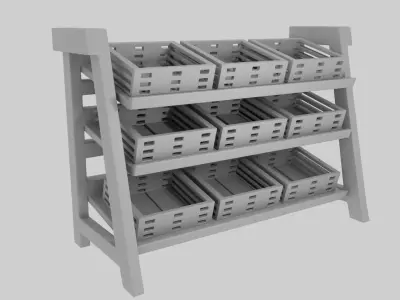 Fruit Rack Untextured  3D model