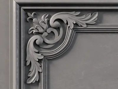 Wall Molding  Low-poly 3D model