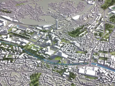 Sarajevo Low-poly 3D model