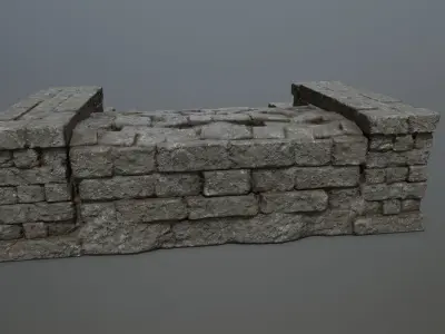 Ruin Stairs Low-poly 3D model