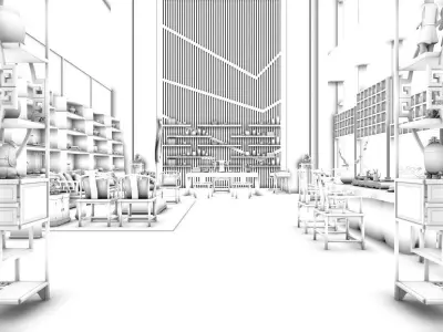 Business Restaurant - Coffee - Banquet  05 3D model