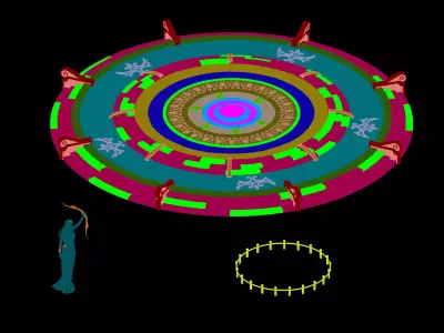 Moon City - Round Platform 04 3D model