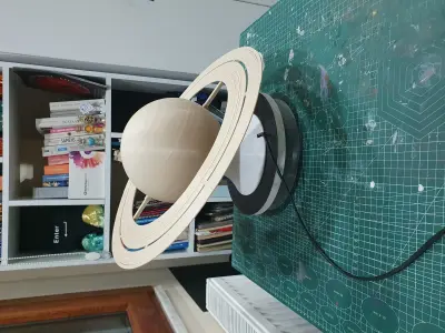 Planet Lamp -- Saturn -- 3D Print Ready Night Light  3D print model