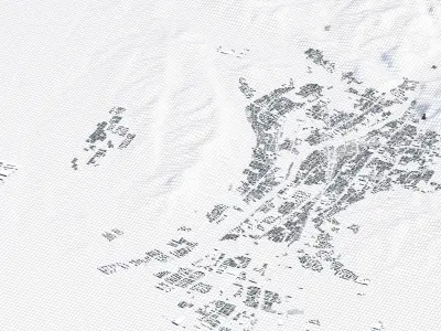 Zhangjiakou China City Landscape 3D Model 3D model