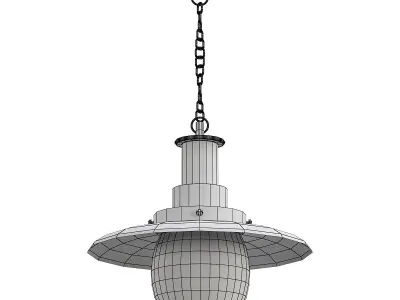 fisherman-a5540sp-1ab industrial pendant light with clear gla... 3D model