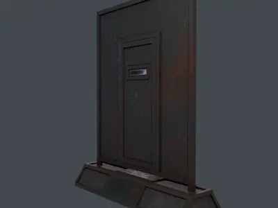 Concrete RoadBlock Barrier Barricade 3D model 13