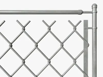  Chain Link Wire Fence 3D model