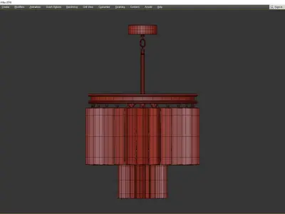 EL DORADO CHANDELIER Low-poly 3D model