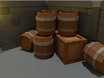 Modular Dungeon Free low-poly 3D model