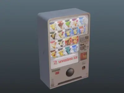 Japanese Vending Machine Pack Low-poly 3D model