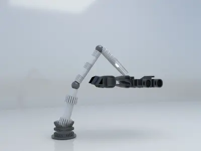 Animated Robot Hand using Bones  Low-Poly 3D  Low-poly 3D model