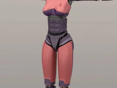 2ndGen 2 female robot 3D model