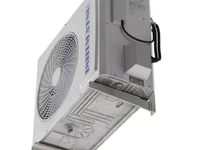 Outdoor unit of Ishimatsu air conditioner Low-poly 3D model