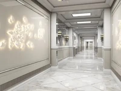 Grand Corridor Tileable Kit 2 3D model