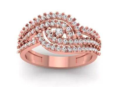 Solitaire Wedding Engagement Women Rings Infinite Ring 3D print model