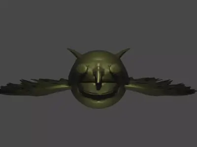 Monster owl head 3D print model