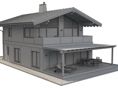 Chalet House 4 3D model