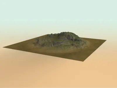 Eroded Highlands Low-poly 3D model