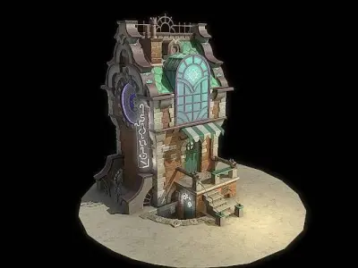 Next generation neon lights for building houses Low-poly 3D model
