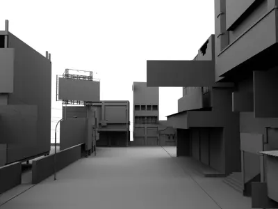 india street 3d model 3D model