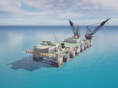 Pacific Oilrig 3D model